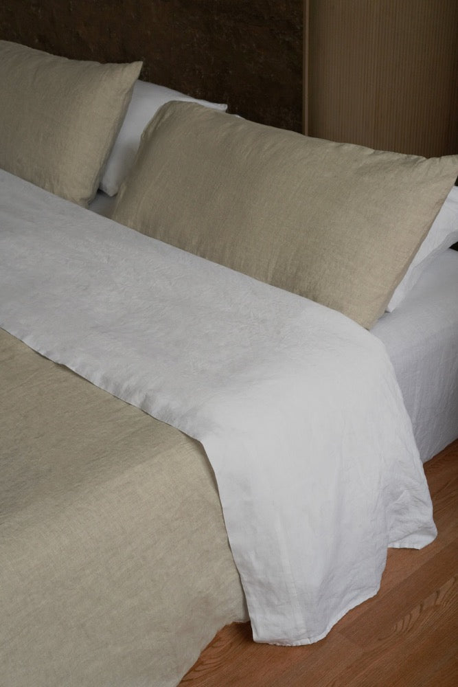 European Flax Linen Duvet Cover Set: Natural 180 GSM