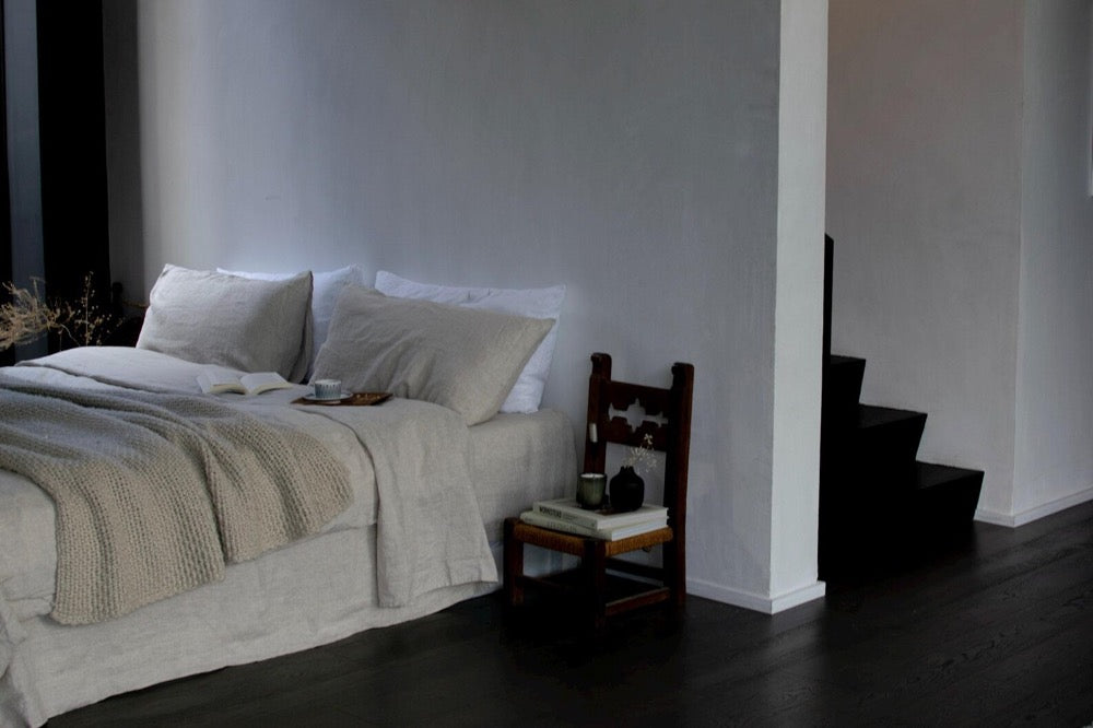 European Flax Linen Duvet Cover Set: Natural 180 GSM