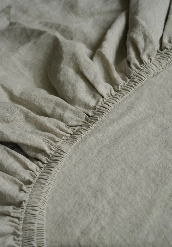 European Flax Linen Bed Sheet Set: 180 gsm Medium Weight