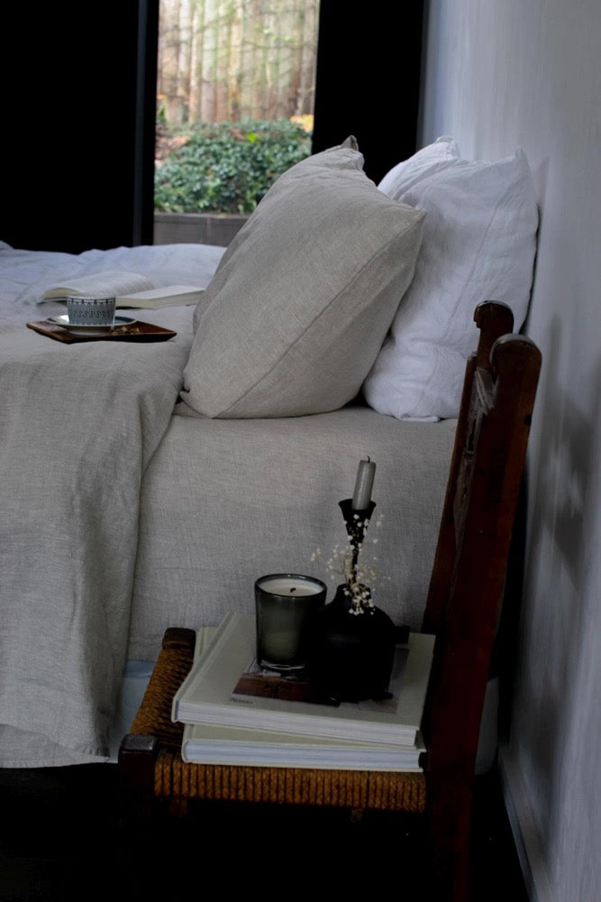 European Flax Linen Bed Sheet Set: 180 gsm Medium Weight